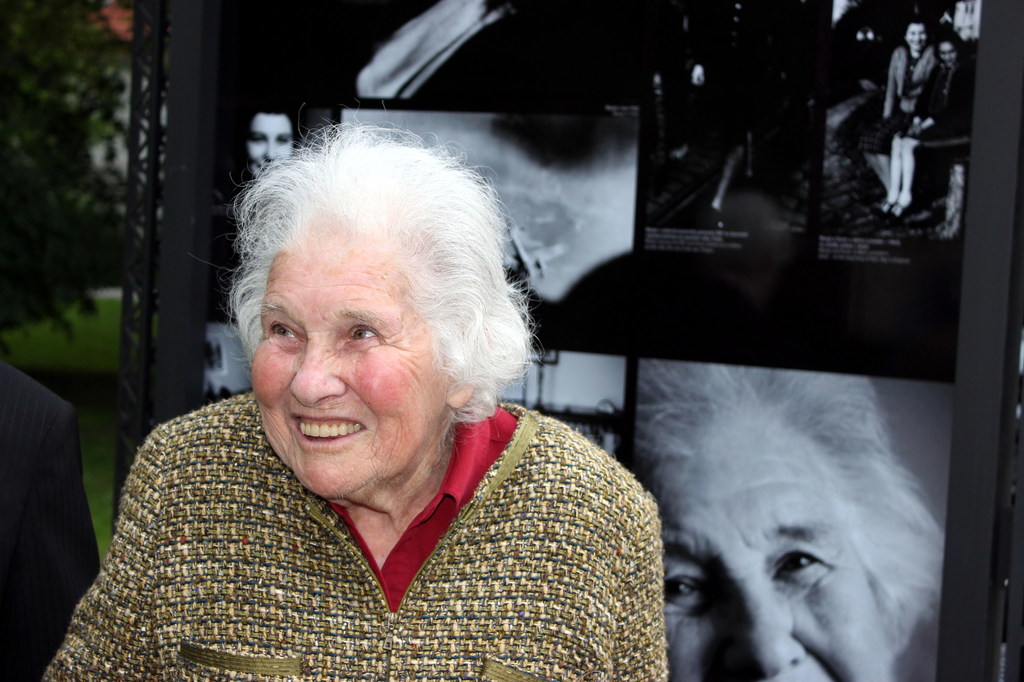 Margita Rytířová na vernisáži výstavy Wintonovy vlaky – 2014