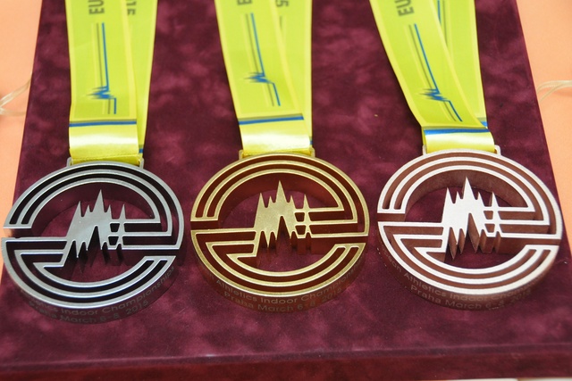 Medaile HME - tep atleta, srdce Evropy, atletická dráha