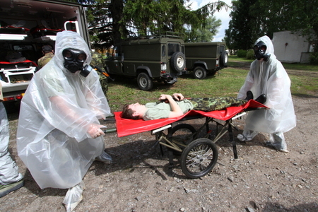Zdravotníci a chemici čelili následkům „špinavé“ bomby