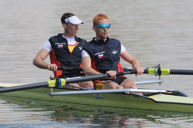 Miroslav Vraštil s Jiřím Kopáčem na dvojskifu lehkých vah