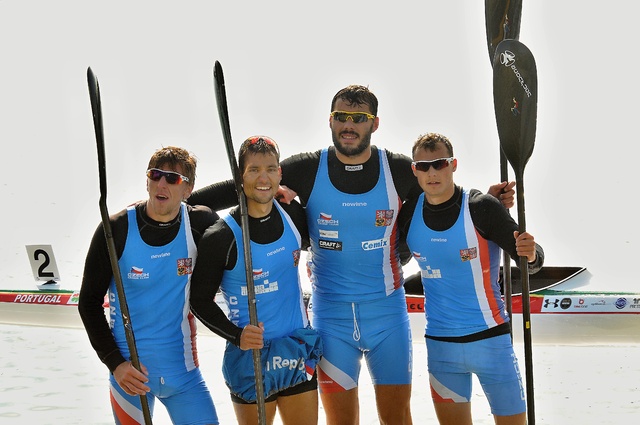 Mistři Evropy K4 - Lukáš Trefil, Jan Štěrba, Josef Dostál, Dan Havel