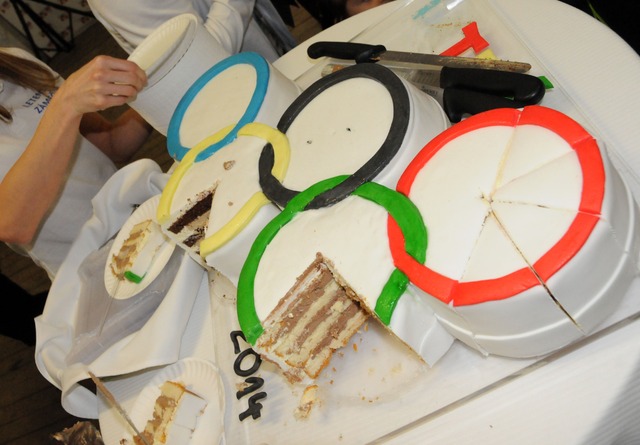 Na Letné čekal na olympioniky i dort