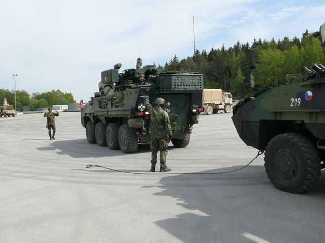 Nácvik odtažení techniky vlastními silami