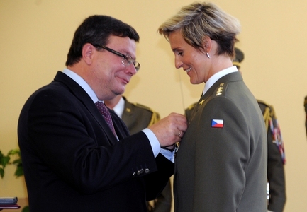 Hosté slavnostního přijetí olympioniků Dukly ministrem obrany