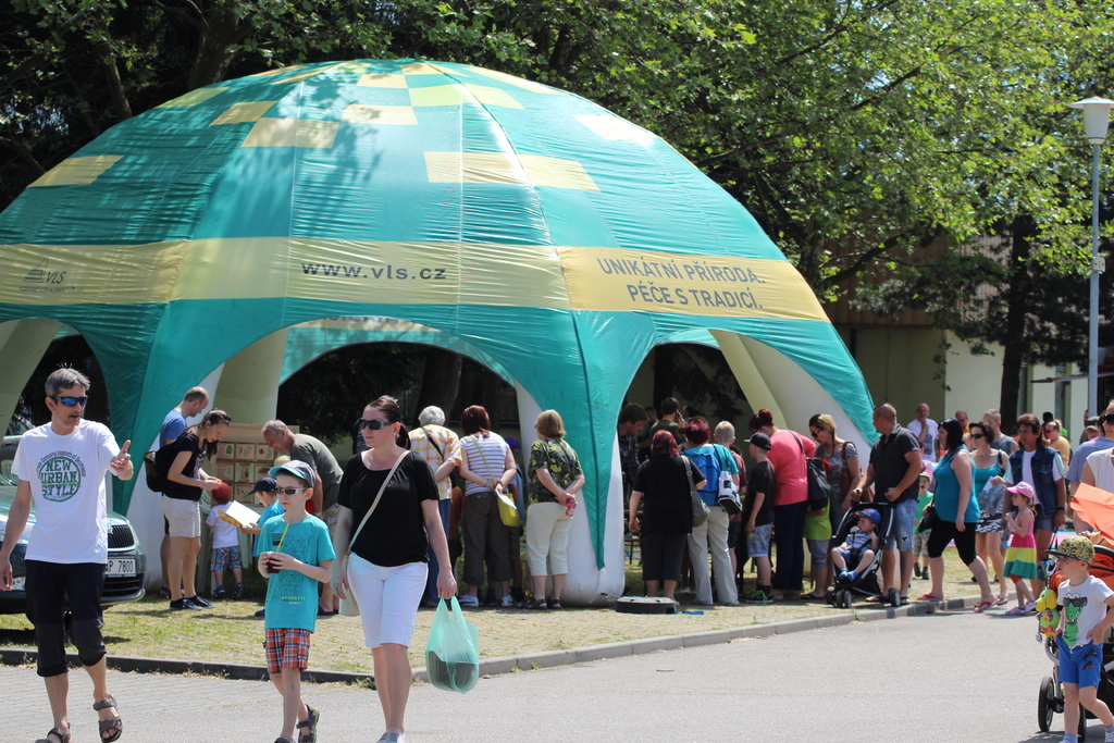 Nafukovací chobotnice Vojenských lesů a statků, pracoviště lesní pedagogiky