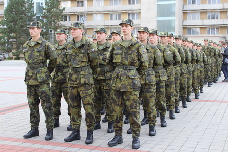 Nastoupení příslušníci Aktivní zálohy a dobrovolného vojenského cvičení