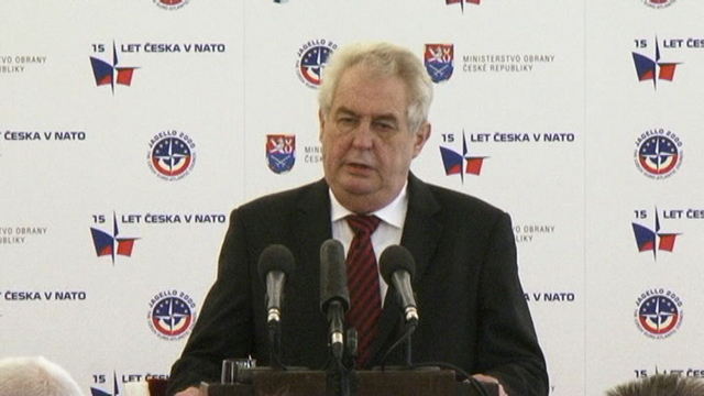 Vrchní velitel ozbrojených sil a prezident republiky Miloš Zeman zahájil konferenci k 15. výročí vstupu Česka do NATO