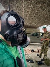 Nechybělo ani stanoviště s chemickou ochranou