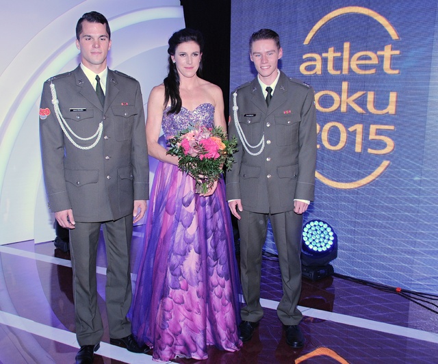 Nejlepší tři atleti roku 2015 - Holuša, Hejnová, Maslák.