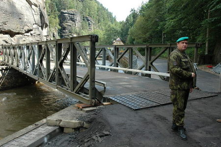 Nový most v obci Hřensko