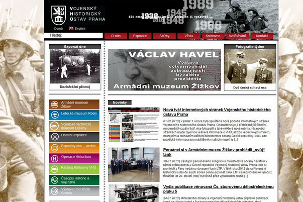 Hlavní stránka nového webu vhu.cz