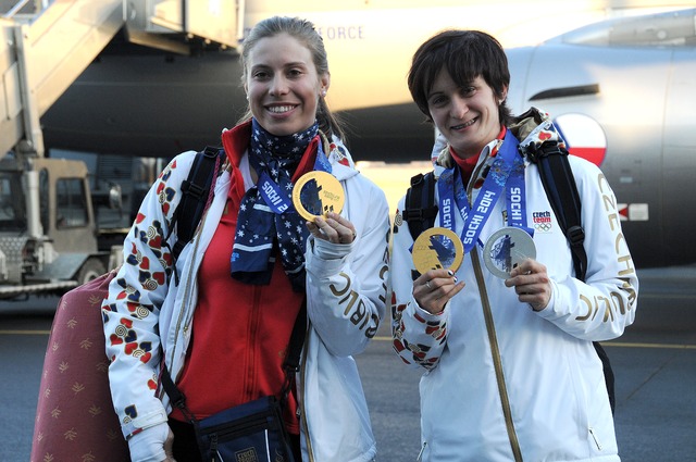 Olympijské vítězky Eva Samková a Martina Sáblíková