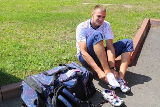 Ondra Synek před halou