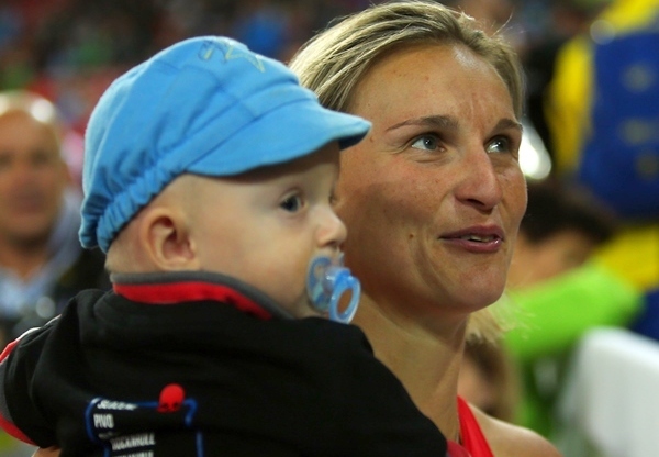 Oštěpařce Špotákové fandil na stadionu i její syn Janek