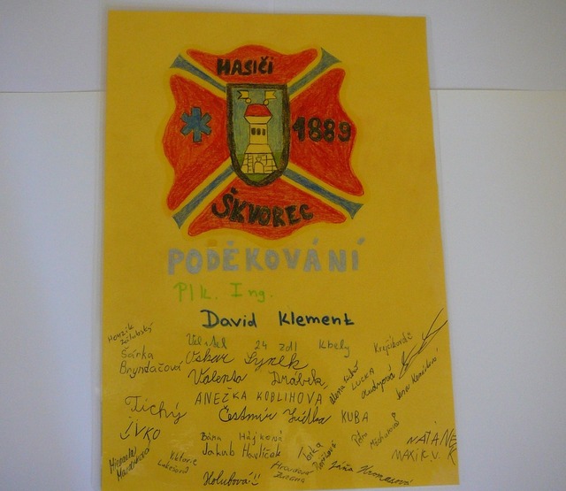 Děkovný certifikát