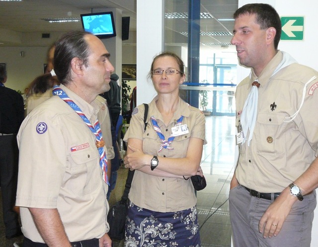 Tomáš Slavík (vlevo), starosta Junáka