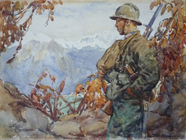 Břetislav Bartoš-italský legionář na hlídce