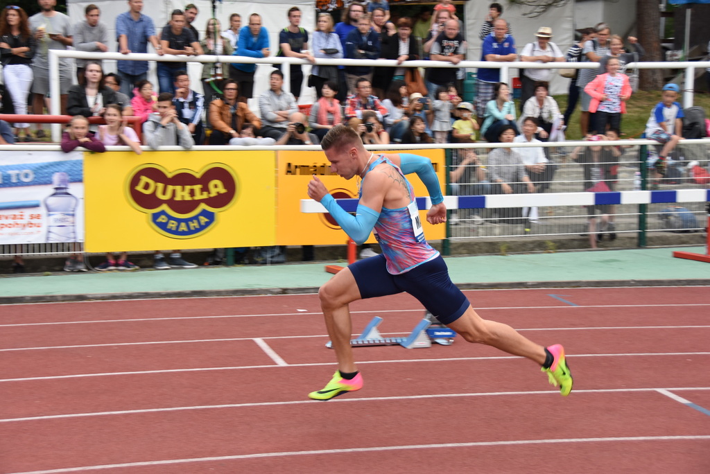 Pavel Maslák, skončil v závodu na 400 m druhý