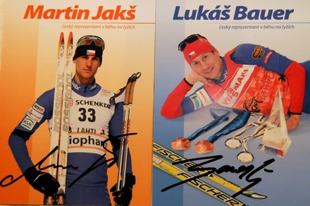 Podpisové fotografie lyžařů