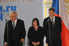 Prezident Miloš Zeman, Ivana Zemanová a předseda ČOV Jiří Kejval