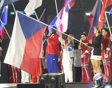 Při zakončení byla nejvíce vidět česká vlajka