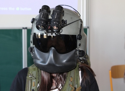 Přilba palubního střelce byla oblíbeným terčem studentů