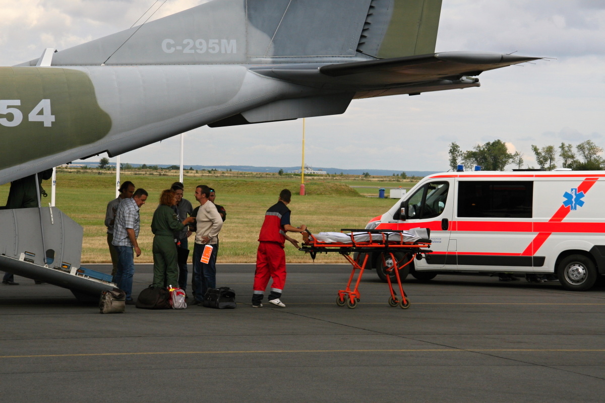 Příprava transportu pacientů z Ukrajiny