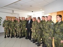 Příslušníci Aktivní zálohy KVV Ostrava společně s prezidentem České republiky Milošem Zemanem