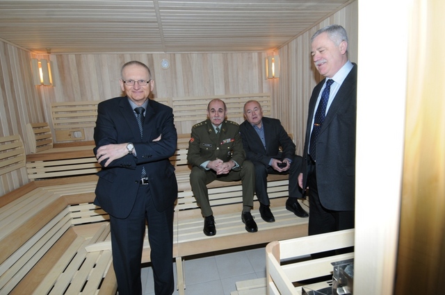 Prostor uvnitř sauny