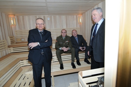 Prostor uvnitř sauny