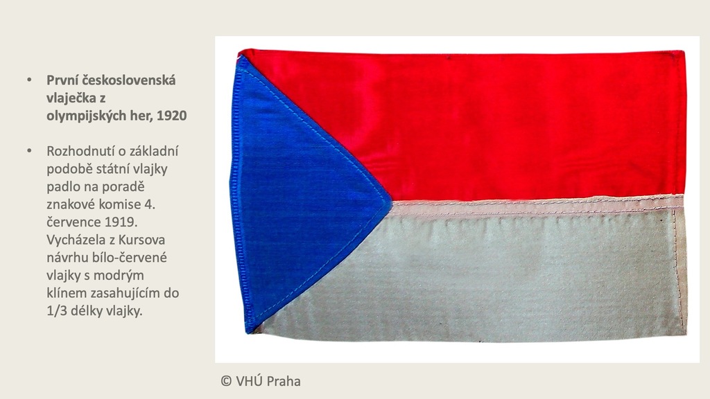 První československá vlaječka z olympijských her, 1920