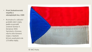 První československá vlaječka z olympijských her, 1920