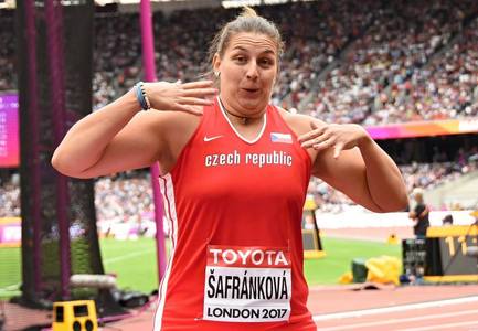 Kladivářka Kateřina Šafránková skončila ve finále na osmém místě s letošním osobním rekordem 71,34 metrů. 