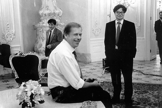 S Václavem Havlem na Hradě (1990)