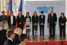 Setkání olympioniků ze Soči s prezidentem Zemanem a jeho chotí