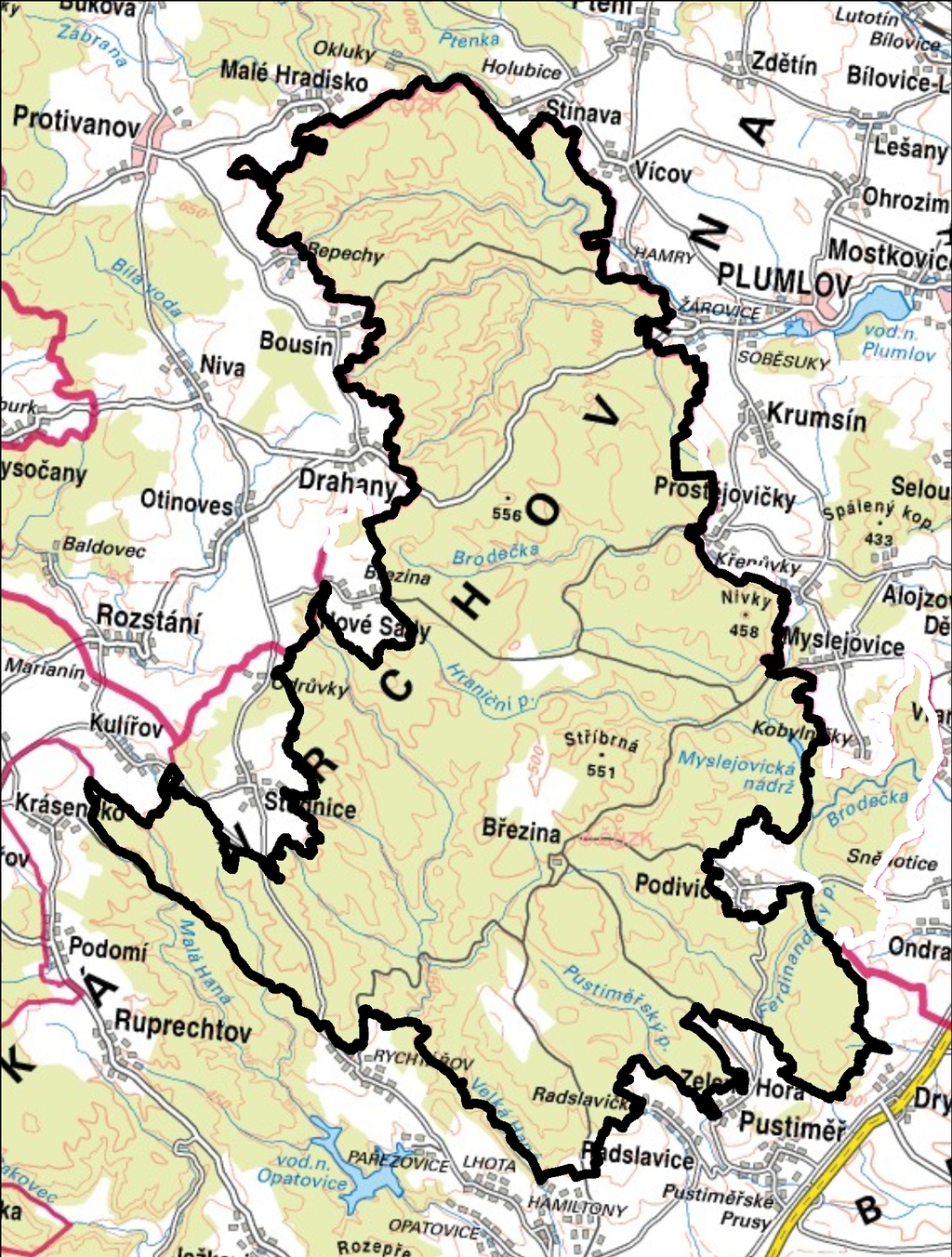 Slepá mapa újezdu