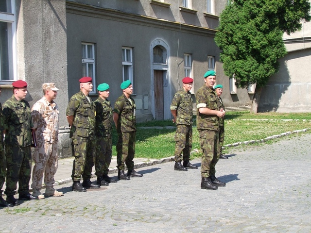 Vystoupení velitele 7. mb plk. Ivo Střechy