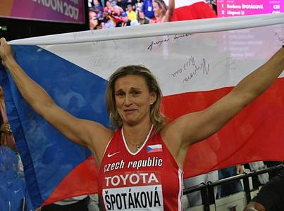 Oštěpařka Barbora Špotáková je podruhé mistryní světa