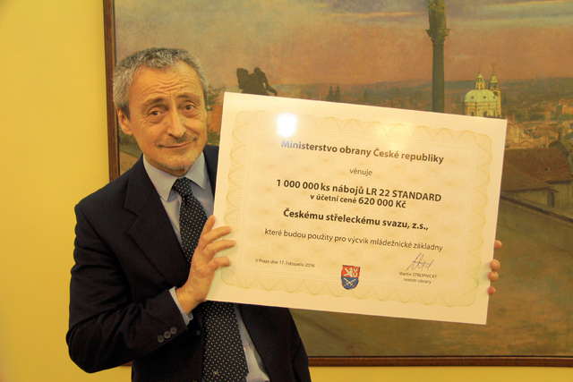 Český střelecký svaz obdržel milion kusů nábojů LR 22 STANDARD
