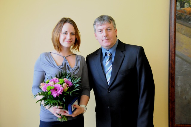Střelkyně Silvie Získalová se svým trenérem Pavlem Šafránkem
