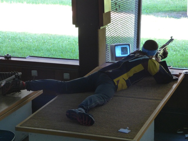 Svobodník Wurst při střelbě