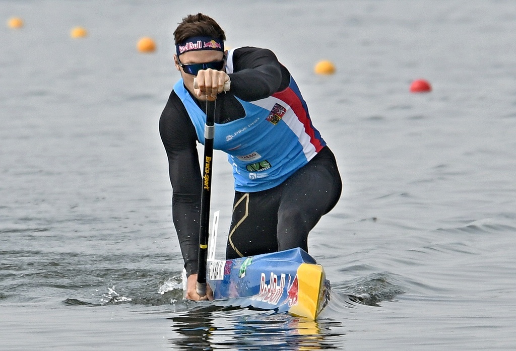 Těsně před cílem Martin Fuksa  500 m