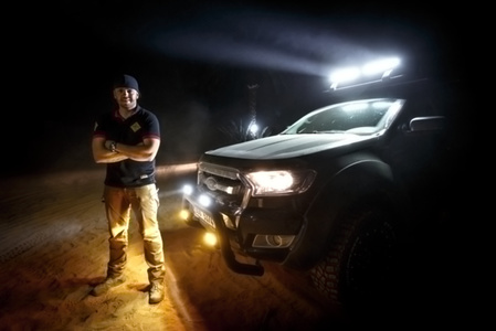 Testování vozu v Tunisku