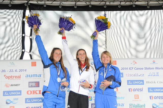 Tři nejlepší kajákáři na SP v Praze