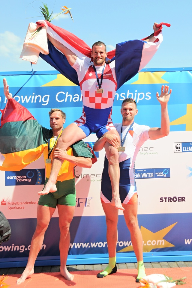 Tři nejlepší skifaři na ME 2016