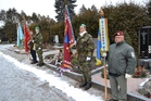 Uctění památky velitele výsadku Wolfram pplk. Josefa Otiska