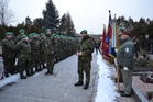 Uctění památky velitele výsadku Wolfram pplk. Josefa Otiska