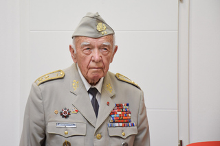 Veterán bojů u Dukly a držitel Řádu Bílého lva generálmajor v. v. Miloslav Masopust