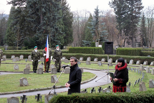 Vladimír Novotný 1. náměstek hejtmana kraje Vysočina při projevu