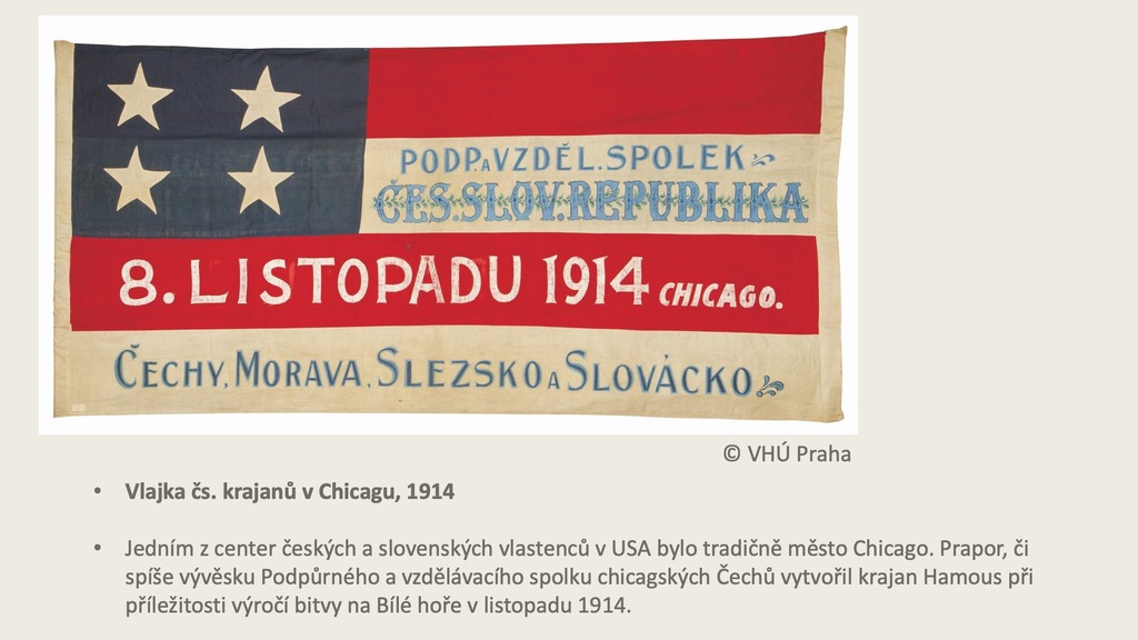 Vlajka čs. krajanů v Chicagu, 1914